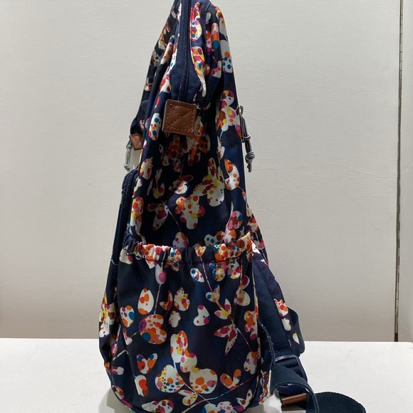 VERA BRADLEY “Lighten Up Frame” Blue Floral Nylon Backpack main image 6